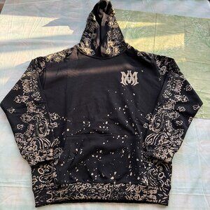 AMIRI Black Printed Hooded Sweatshirt